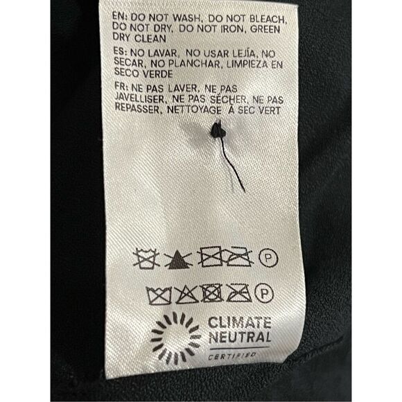 Reformation Women's Black Open Back Button-Down Peplum Summer Top Size 10 NWOT - Picture 11 of 11